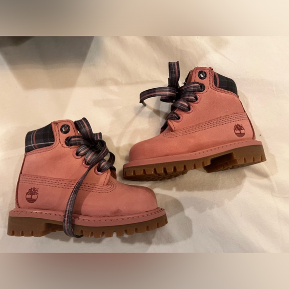 Timberland Premium 6” Toddler Boot Med Pink Nubuck - Picture 4 of 5